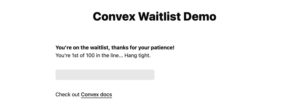 Screen grab of Waitlist in action