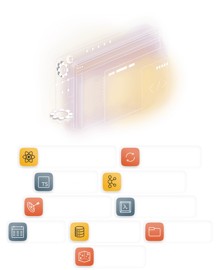 Illustration of the features provided by Convex, including realtime updates, type safety, and automatic caching.